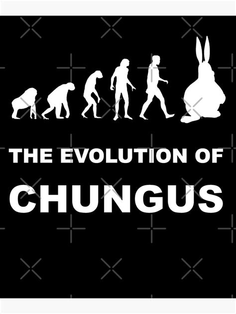 The Evolution Of Chungus Big Chungus Shadow Meme Fat Bunny Poster For