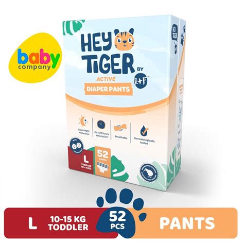 Diapering And Potty Hey Tiger Active Diapers Pants Large Jumbo Pack 52