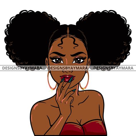 Sassy Black Woman In Red Top Svg  Png Vector Clipart Cricut Silhoue