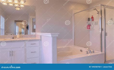 Panorama Modern Spacious White Luxury Bathroom Inter Bright Interiorior