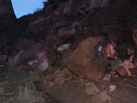 Rock Slide Closes Road At Zion National Park Kutv