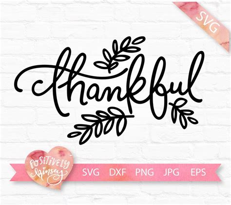 Thankful Svg Cute Quote Svg Design For Women Thanksgiving Etsy