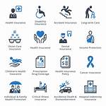 Insurance Icons Health Benefits Voluntary Vector Series