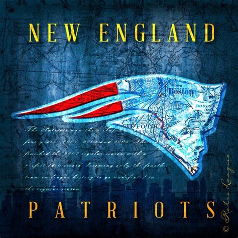 New England Patriots Boston Area City Map Perfect Birthday
