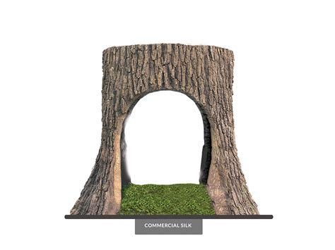 Fake Giant Tree Stump Playhut Tunnel Faux Wood Commercial Silk