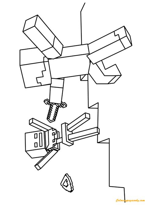 Minecraft Zombie Villager Coloring Pages Cartoons Coloring Pages