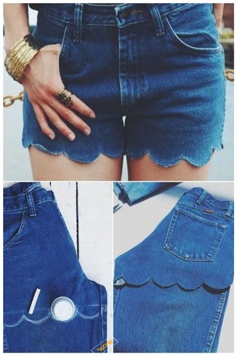Fashion Hack Ways To Turn Worn Jeans Into Jean Shorts Diy Jeans Into