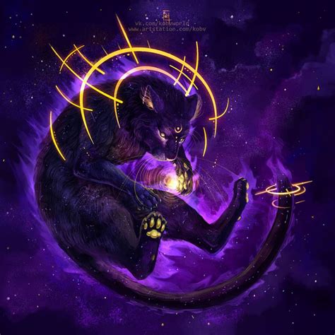 Galaxy Cat By Vigourdragon In 2021 Big Cats Art Galaxy Cat Mythical