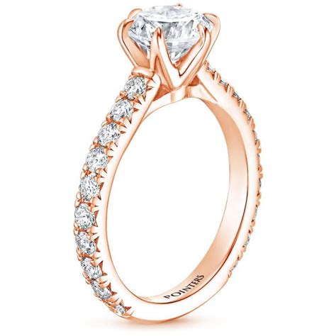 K Rose Gold Gisèle Eternity Diamond Engagement Ring Pointers Jewellers Fine Jewelry