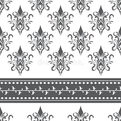 Black And White Floral Pattern Stock Vector Illustration Of Floral