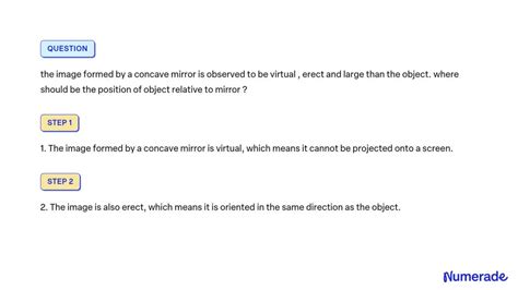 SOLVED The Image Formed By A Concave Mirror Is Observed To Be Virtual