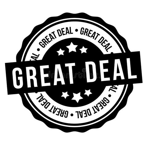 Great Deal Stamp Round Badges Stock Vector Illustration Of Retail