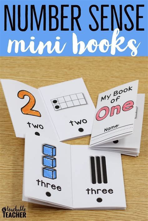 Printable Number Sense Books Made From One Sheet Of Paper Without