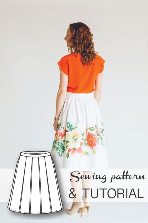 Pleated Midi Skirt Pattern Drafting Tutorial And Sewing Tutorial