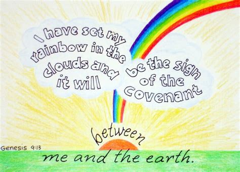 Scripture Art Rainbow Inspirational Bible Verse By Lindarobbsart