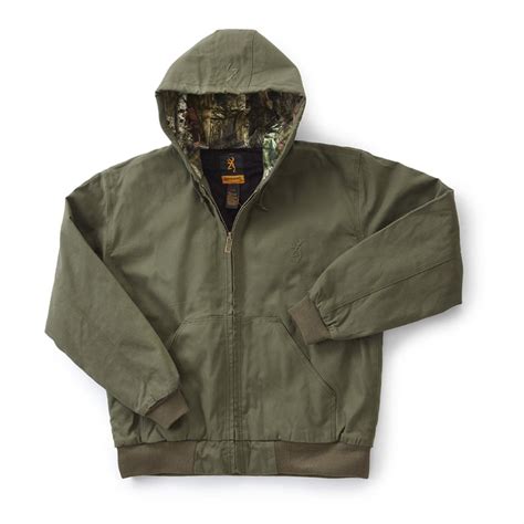 Browning Hooded Cotton Canvas Jacket 593793 Insulated Jackets