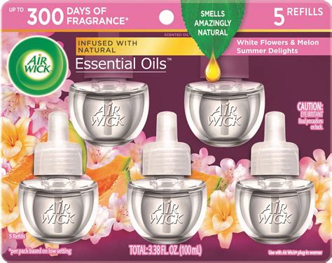 Air Wick Plug In Scented Oil Refill 5 Ct Summer Delights Air Freshener Essential Oils