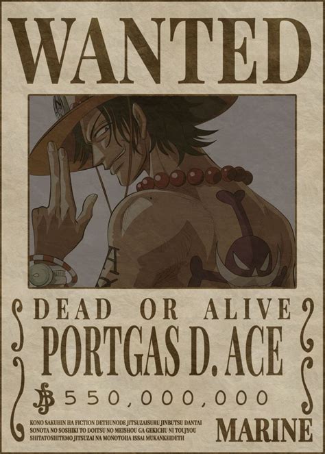 Ace Bounty Wanted Poster Poster Print By Melvina Poole Displate Personagens De Anime