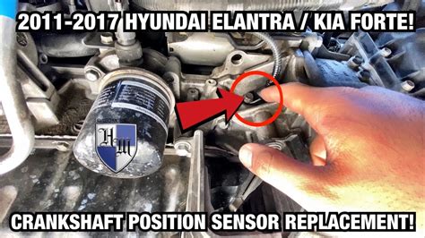 Replace Crankshaft Position Sensor 2011 2017 Hyundai Elantra Kia