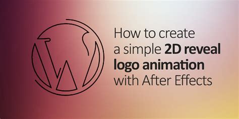 Instantly buy and download ae intro templates for your next project. How to create a simple 2D reveal intro logo animation with ...