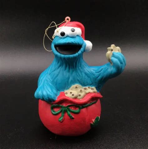 Vintage Sesame Street Muppets Jim Henson Cookie Monster Christmas