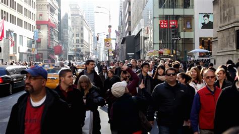 Crowd Of People Walking On Nyc Sidewalk Stock Footage Sbv 301093650