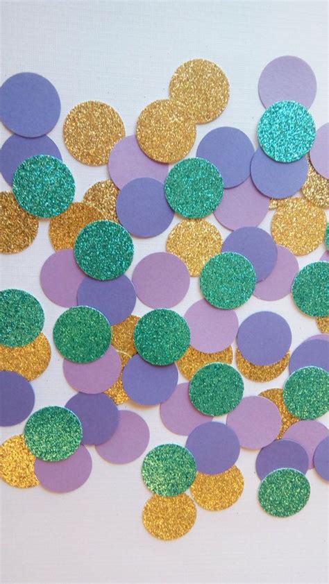 Light And Dark Purple Turquoise Glitter And Gold Glitter Confetti 150