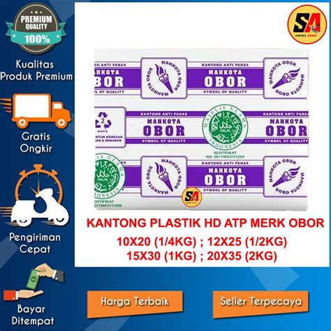 Jual Kantong Plastik Anti Panas Tebal Plastik Sheet Alas Hd Atp Merk Obor Untuk Bakso