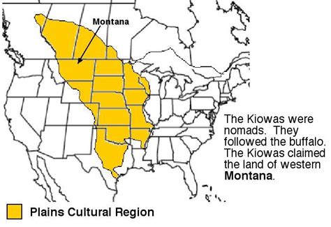 Kiowa Tribe Map