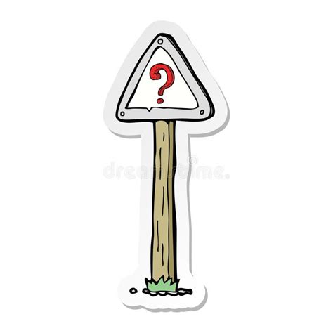 sticker of a cartoon question mark sign stock vector illustration of clip retro 149247179