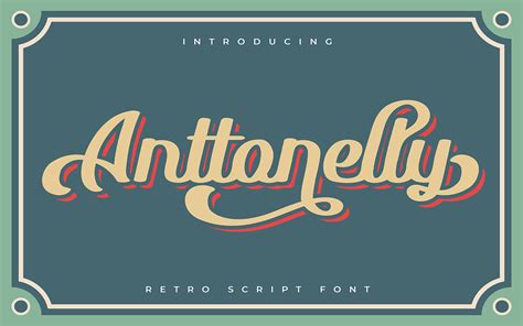 Anttonelly Retro Cursive Font 150772 Templatemonster