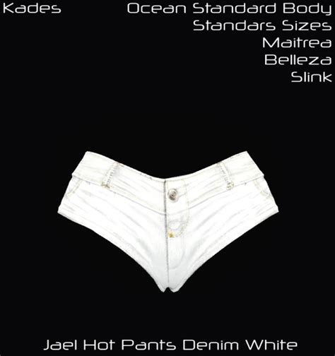 Second Life Marketplace Jael Denim White Hot Pants