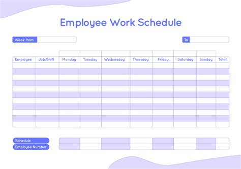 Blank Monthly Employee Schedule Template Danetp