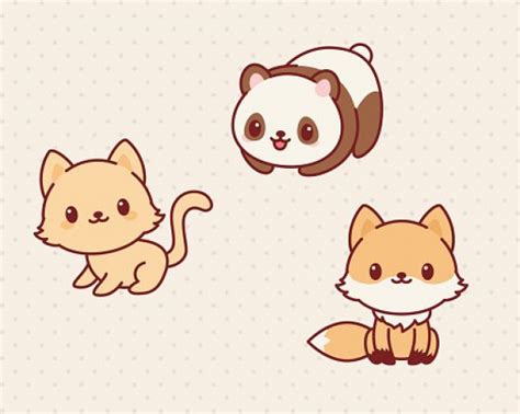 Kawaii Cute Cartoon Animals Drawings