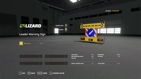 Fs19 Wheel Loader Warning Sign V10 Farming Simulator 2022 Mod Ls