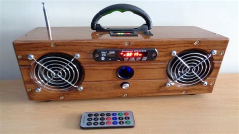 Diy Wooden Bluetooth Boombox Youtube