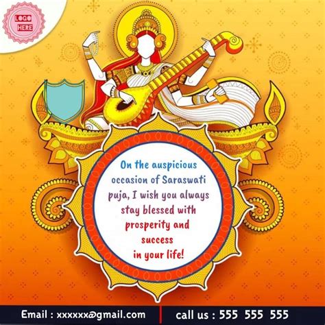 Happy Vasant Panchami Wishes Template In 2021 Basant Panchami Flyer Labh Pancham