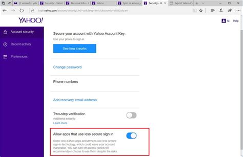 If you don't see this setting, your administrator might have turned off less secure app account access (check the instruction above). How to configure a Yahoo e-mail describe concern human ...