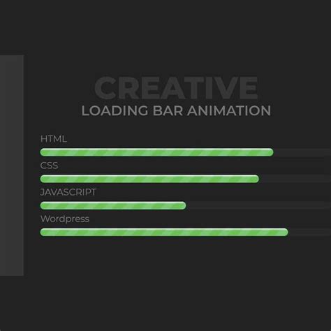 How To Create Animated Loading Bar Using Only Html Css Css Animation