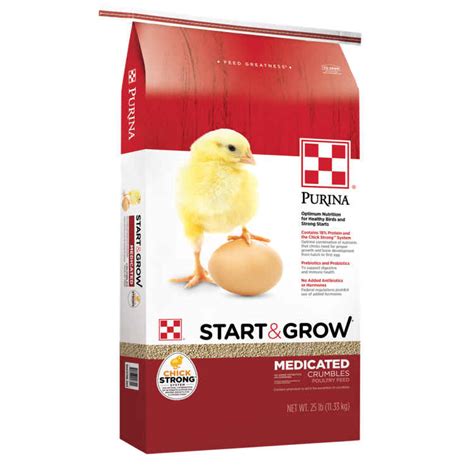 Purina Start And Grow Medicated Chick Starter 25lb Sunset Feed And Supply