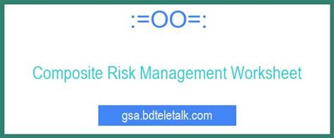 Composite Risk Management Worksheet Gsa