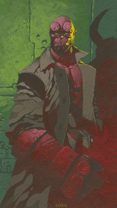 Hellboy Painting By Christopherstevens On Deviantart Comic Books Art