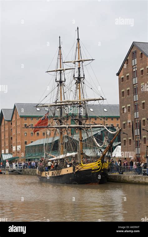 Phoenix Two Masted Brig Moored Gloucester Docks Tall Ships Festival