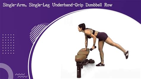 Single Arm Single Leg Underhand Grip Dumbbell Row Youtube