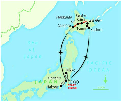 Hokkaido is one of the major fishing centers of the world. Hokkaido and Honshu highlights