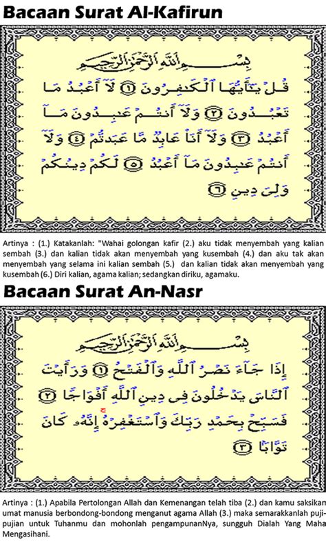 Inilah Bacaan Surah Surah Pendek Al Quran See Moslem Surah