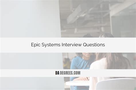 Epic Systems Interview Questions Cracking The Code