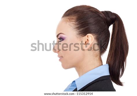 Side View Portrait Beautiful Young Business Stock Photo Edit Now