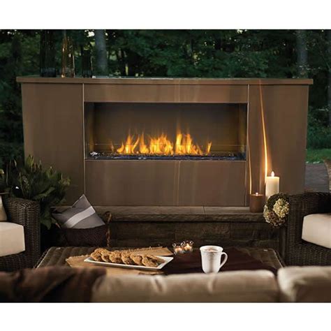 Napoleon Galaxy Outdoor Linear Gas Fireplace 48 Woodland Direct