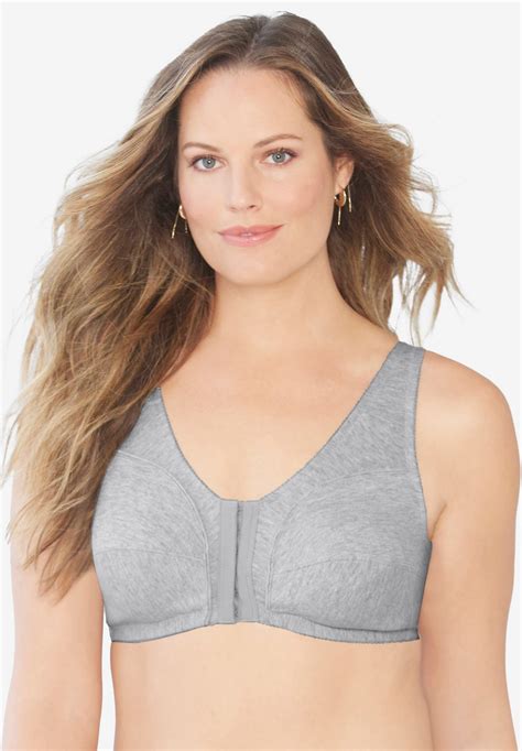 Cotton Front Close Wireless Bra Woman Within